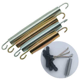 工厂直供蹦床弹簧 多规格铁线做折弯件双钩镀锌拉力蹦床弹簧