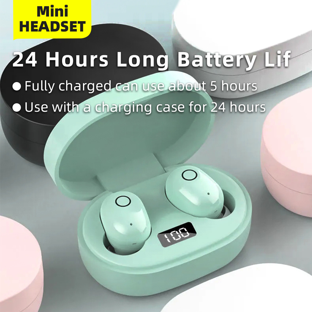 E6S digital TWS auricular Bluetooth inalámbrico altavoz de anillo de cobre A12 en la oreja 5,1 tapones para los oídos J15 de alta resistencia