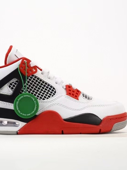 Putian Shoes Pure Source High-Quality Jordan Aj4 Electric Thunder Yellow Retro White Cement Jordan Retro Practical Basketball Shoes Wholesale