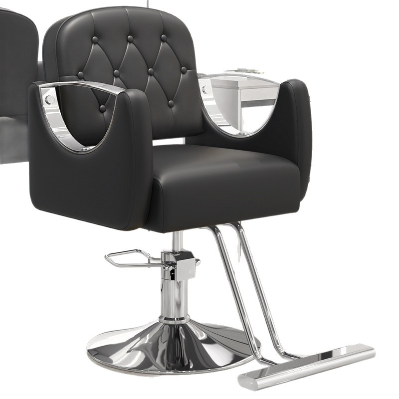 Silla de peluquería de lujo ligera dorada elevación silla de peluquería giratoria silla de corte de pelo especial salón de peluquería silla de corte de pelo giratoria image 5