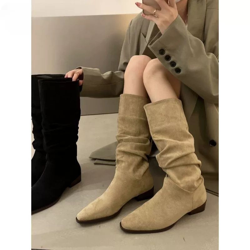 Martin сапоги женский 2023 новый нишевый куча сапоги рыцарь сапоги Челси ковбойские сапоги плоские сапоги сапоги