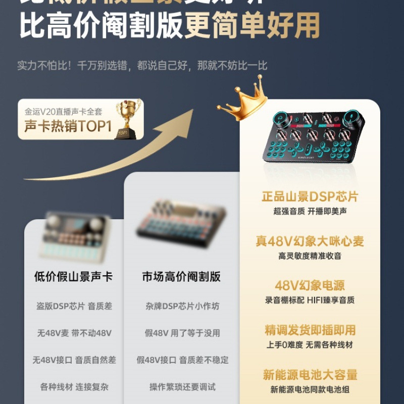 V20直播设备全套装声卡抖音唱歌手机专用录音2025新款K歌专业|undefined