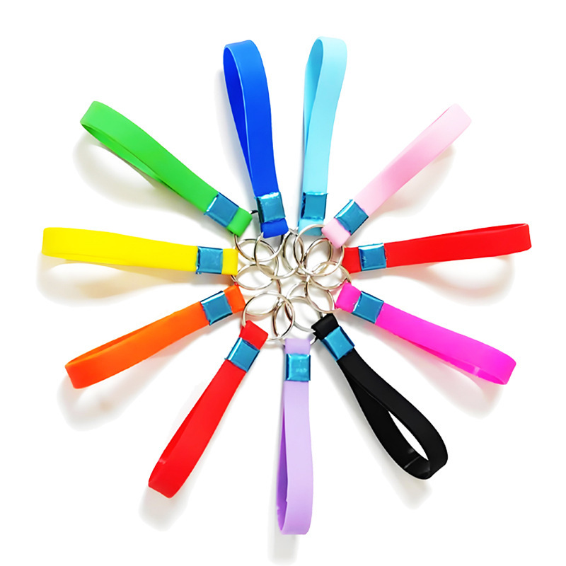 Silicone Keychain Amazon European and American Adult Kidsren Love Wristband Heart Gift Holiday Party Printed Lover