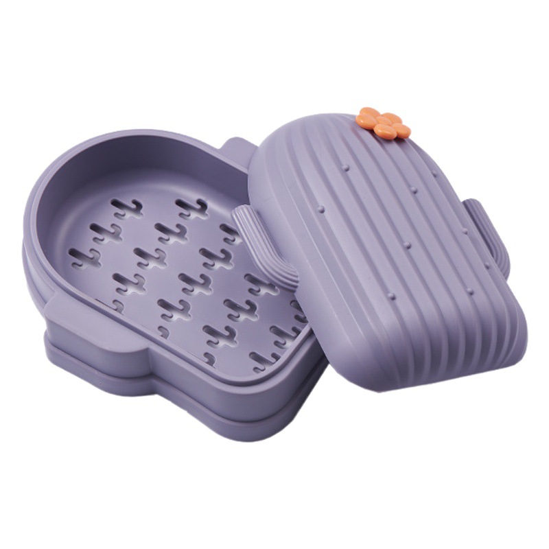Nueva caja de jabón de cactus caja de jabón doméstica con tapa drenaje estudiante dormitorio inodoro caja de jabón con tapa