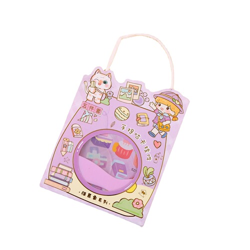 Handheld Gukka Set Gukka Children's Handmade Note Material Sticker Wholesale Stationery Cartoon Cute Gukka Sticker Gift Box