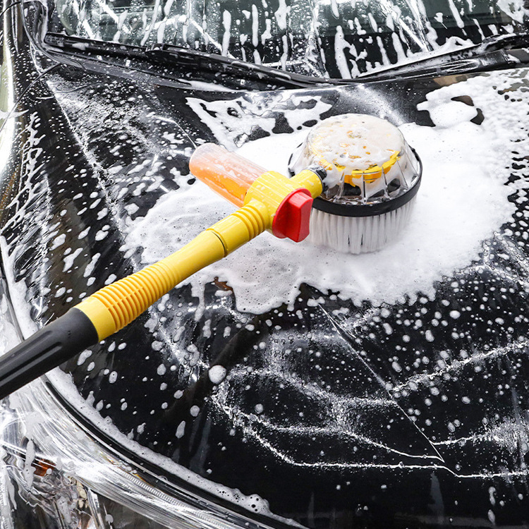 Cepillo de lavado de coche tipo mopa con mango extensible y esponja - Mayorista