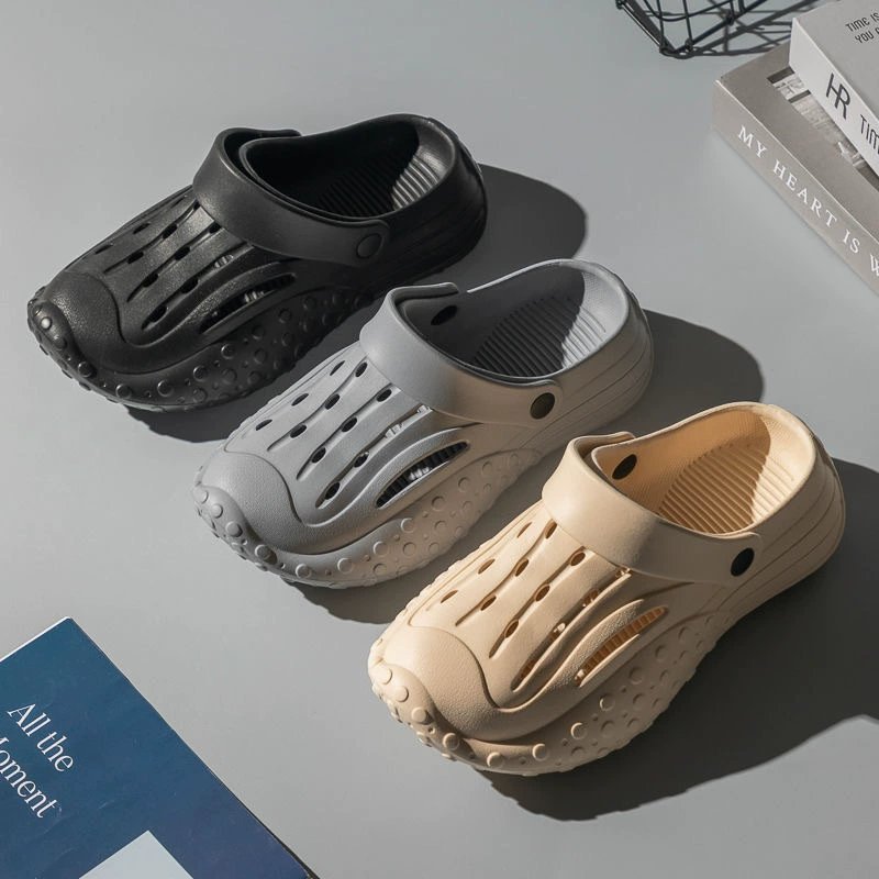 Сандалии мужские летние уличные Молодежные спортивные на платформе с закрытым носком, пляжные тапочки двойного назначения, Нескользящие тапочки для вождения