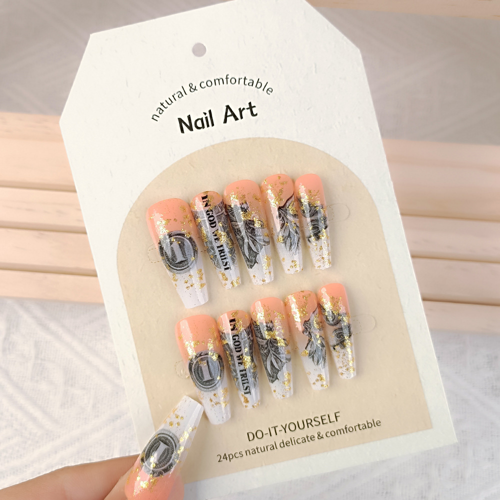 Estilo caliente europeo y americano, uñas largas, uñas postizas de sentido de alta calidad, uñas de ballet trapezoidal largas, piezas de uñas al por mayor