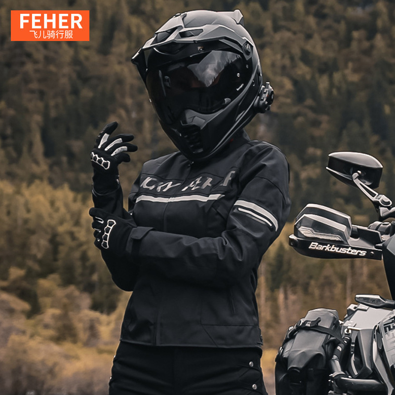 Feher Motorcycle Riding Jacket for Women, Breathable, Windproof, Waterproof, and Anti-Fall, Suitable for All Seasons, Commuter Jacket Feher Motorcycle Riding Jacket for Women, Breathable, Windproof, Waterproof, and Anti-Fall, Suitable for All Seasons, Commuter Jacket