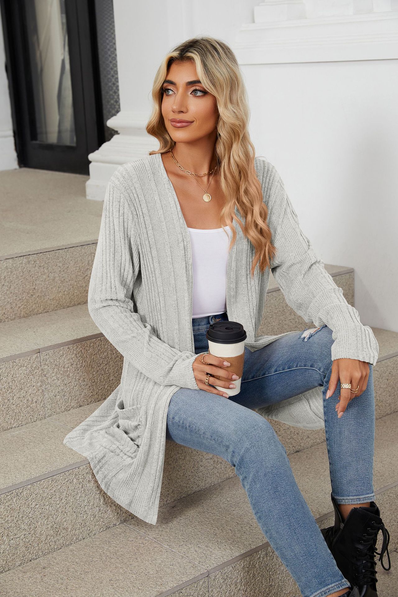 490g Weight Long Sleeve Sleeve Length Placket Placket Type Regular Sleeve Sleeve Type Nylon, Spandex, Polyester Fabric Type Long Top Length Cardigan Tops Type Holiday, Daily Occasion Collarless Neckline Regular Fit Fit Type Solid Color Pattern Winter, Autumn Season Women's Gender Casual, Elegant Style Wholesale Women's Casual Elegant Solid Color Long Sleeve Sweaters & Cardigans 21