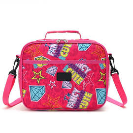 可印logo手提午餐包食品保鲜冰包牛津布印花保温包 cooler bag