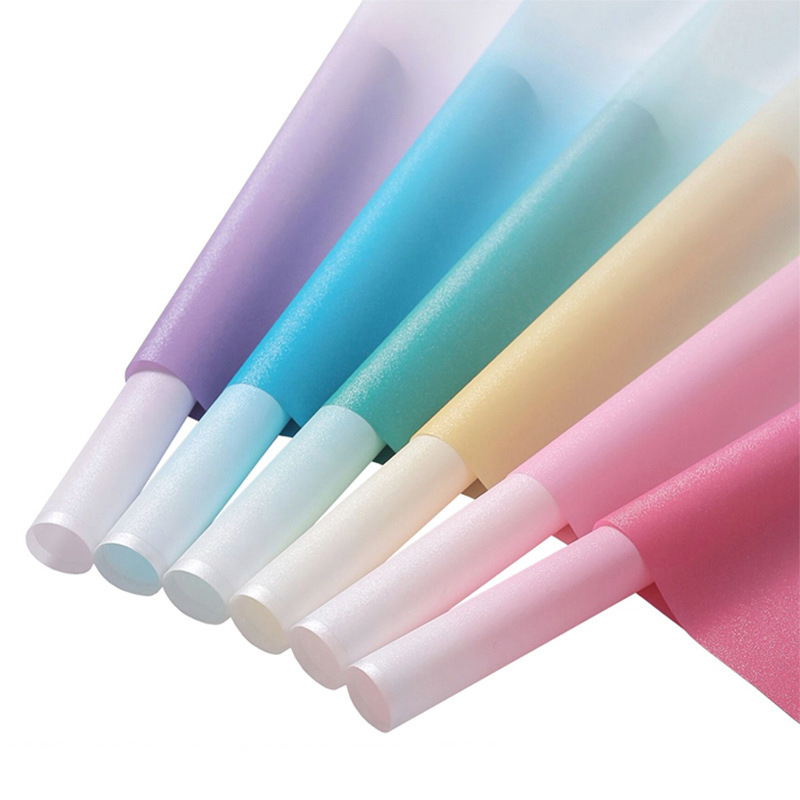 Nuevo colorido papel de embalaje de flores gradiente impermeable engrosado ramo de flores papel de embalaje de regalos