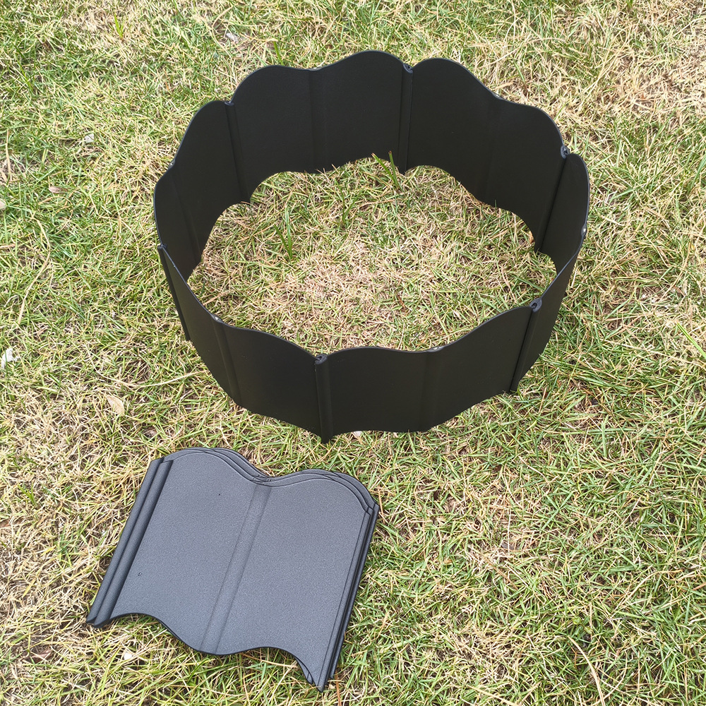 跨境楼顶种植挡土板花园圃草石装饰隔离板波浪形拼接园林篱笆围栏