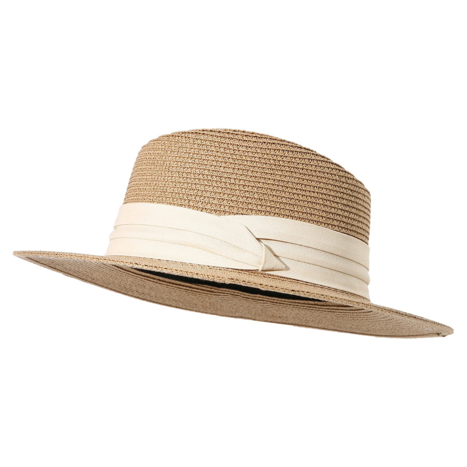 1219g Weight Sun Hat Hats Type Outdoor, Beach Occasion Straw Material Solid Color Pattern Spring&Summer Season Women's Gender Basic, Hawaiian, Vacation Style Short Brim Rim Women's Basic Hawaiian Vacation Solid Color Short Brim Sun Hat 3