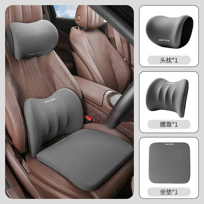 Car Lumbar Support Waist Protection: Waist support - light-gray-headrest
