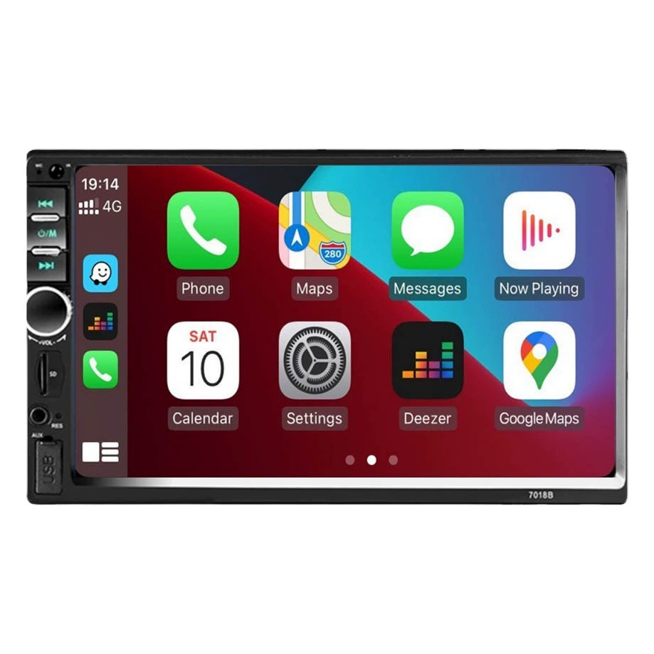 HD автомобильный MP5-плеер емкостный экран с сенсорным экраном Carplay Bluetooth вызов обратного хода старых трех моделей 7018b
