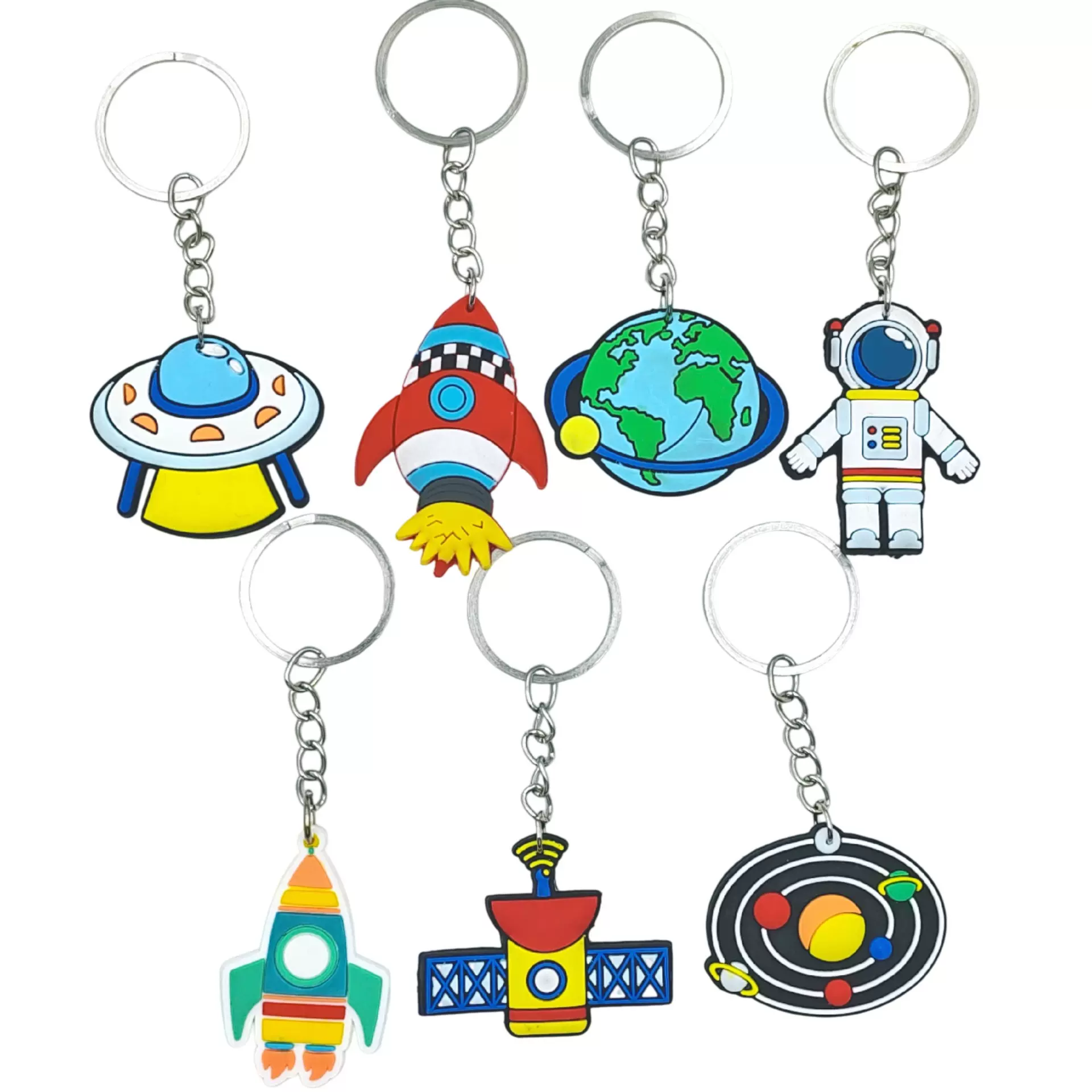 新款卡通太空人PVC软胶钥匙扣书包车钥匙挂饰吉祥物礼品批发