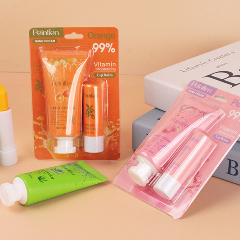 Set de Crema de Manos y Bálsamo Labial Hidratante y Humectante para Cuidado de Manos y Labios