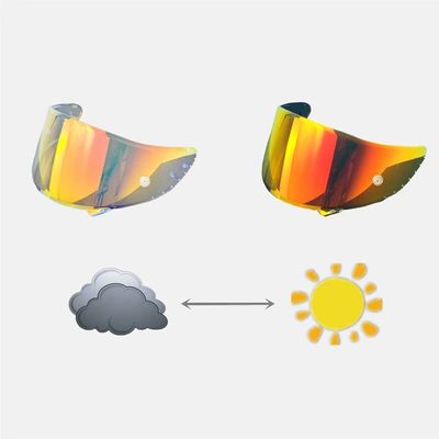 Helmet Lens Suitable for: Dəbilqə (Kaska) aksesuarları - x14-aurora-red-turns-deep-red