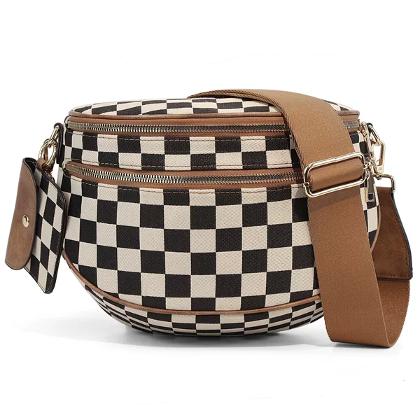 In-Stock New Checkerboard Plaid European and American Amazon Tk Cross-Border Hot-Selling Crossbody Bag Single Shoulder Strap Wallet Shell Bag