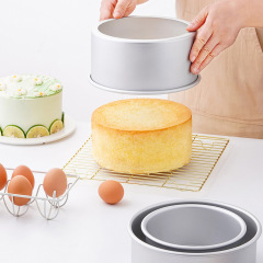 WBZ7戚風蛋糕模具家用陽極活底不粘烘焙磨具工具4寸6寸8寸圓方形