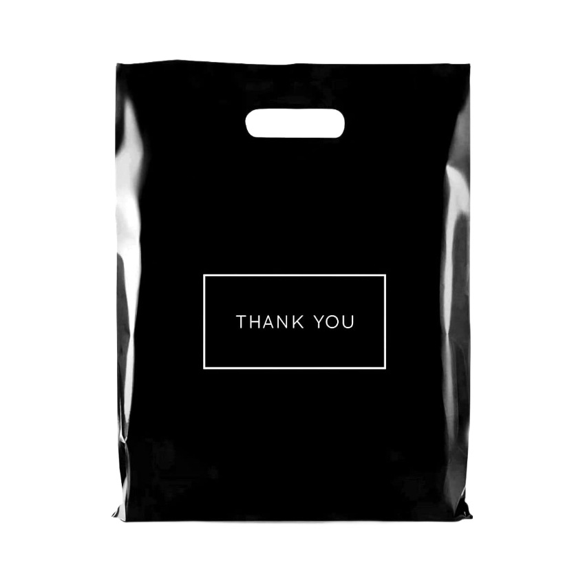 100件感谢商品袋零售购物袋派对商店精品四指手提袋 thankyou bag