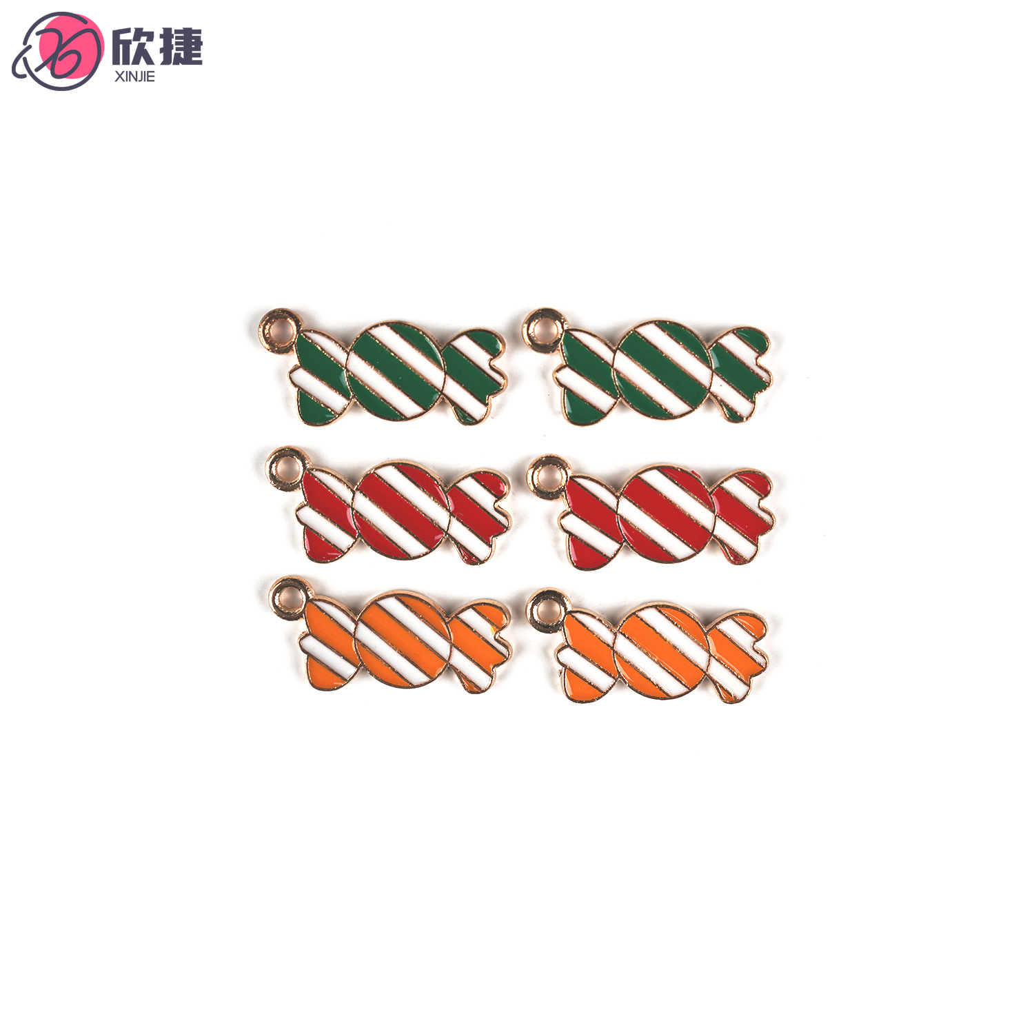 万圣节彩色糖果diy合金滴油饰品配件可爱发饰钥匙扣挂件吊坠跨境