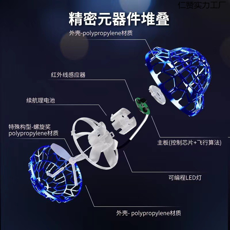 国境を越えたインテリジェント誘導UFOスイングUFOブラックテクノロジーサスペンション発光フライングボール子供のおもちゃ卸売|undefined