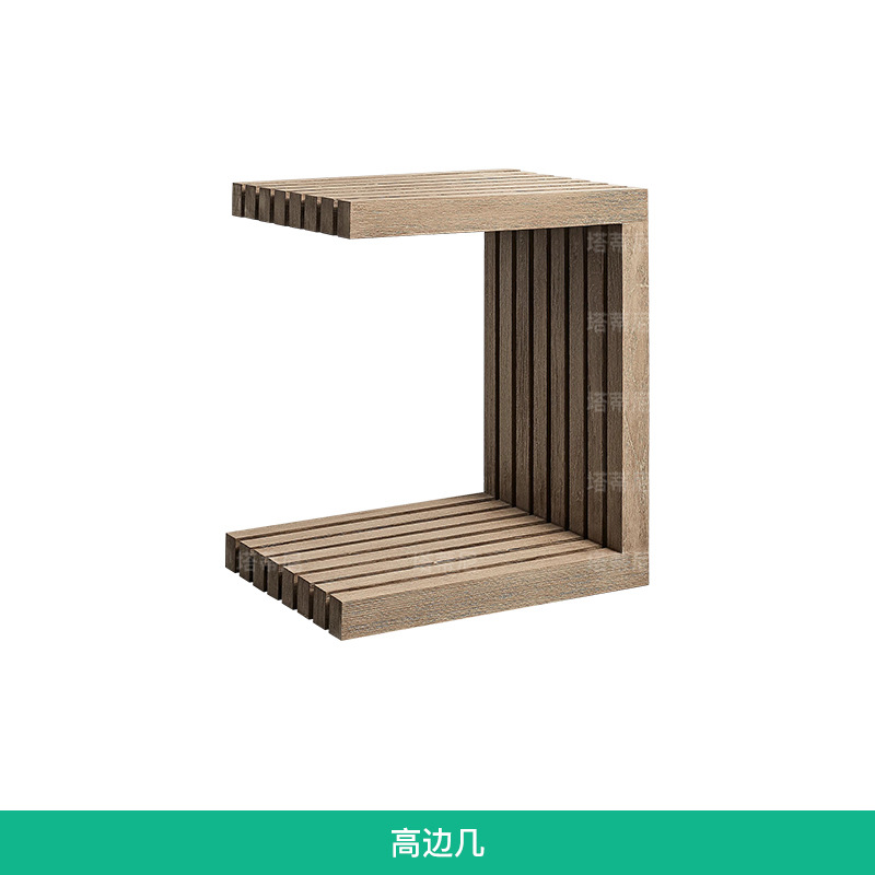Conjunto de muebles de ocio para exteriores, sofá de teca para jardín, patio, terraza, hotel o villa, impermeable y resistente al sol. image 13