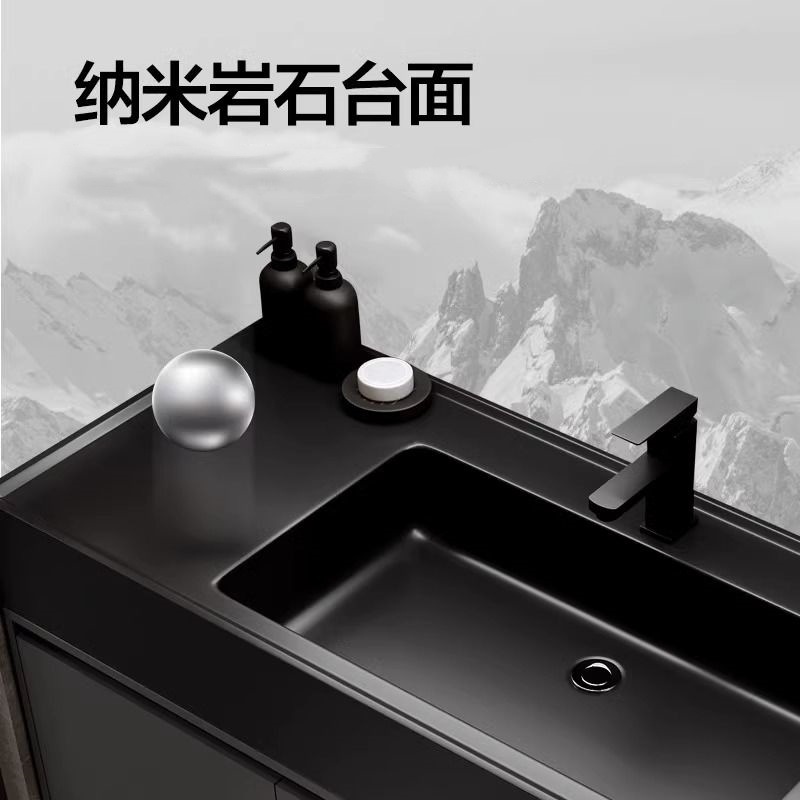 Gabinete de baño combinación cuenca nano integrado luz inteligente lavabo de lujo lavabo mesa de lavado lavabo mueble de baño