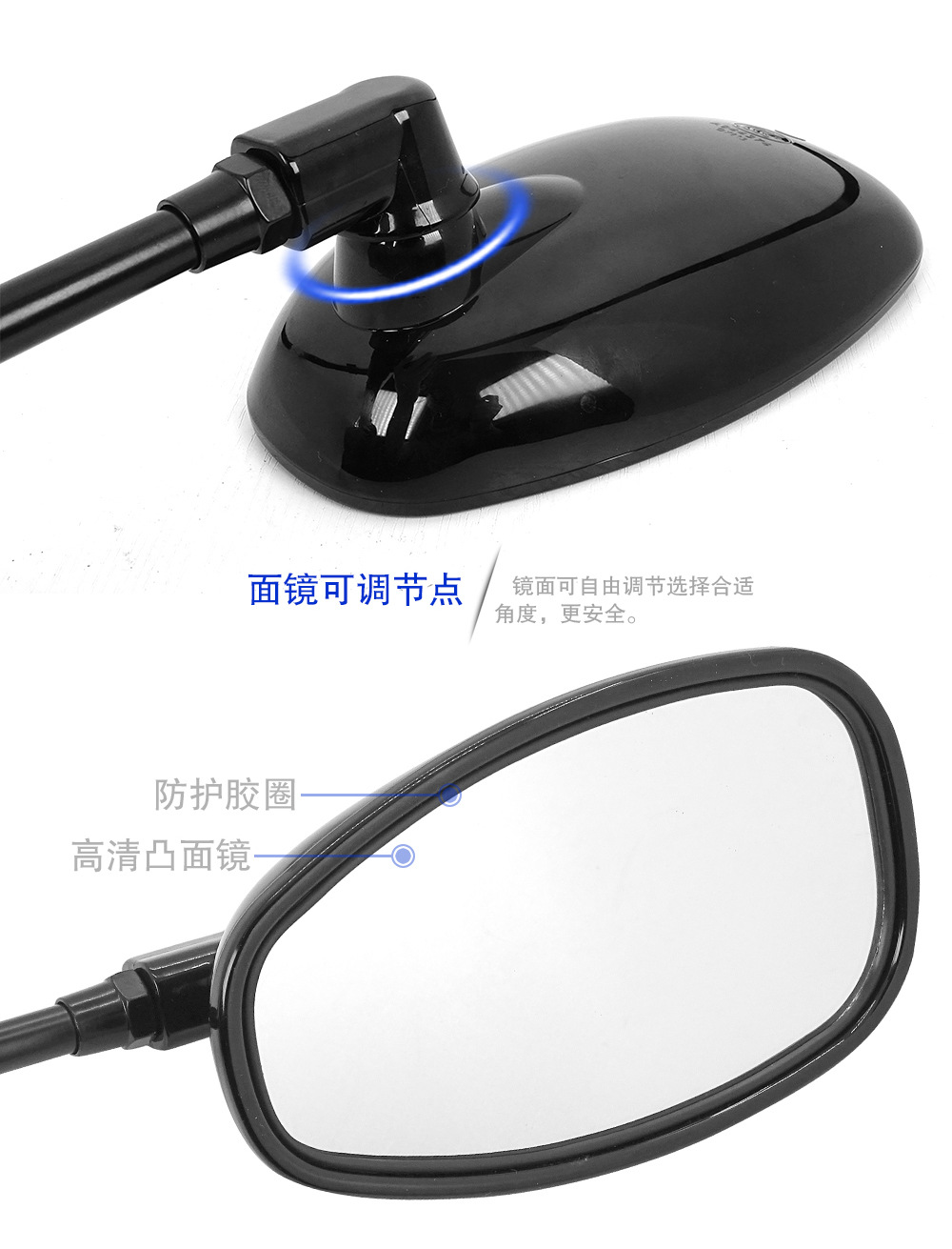 Suitable for Yamaha Series Suzuki Series Qianjiang Motorcycle Glory 250 Qj250-2H Rearview Mirror Reflector