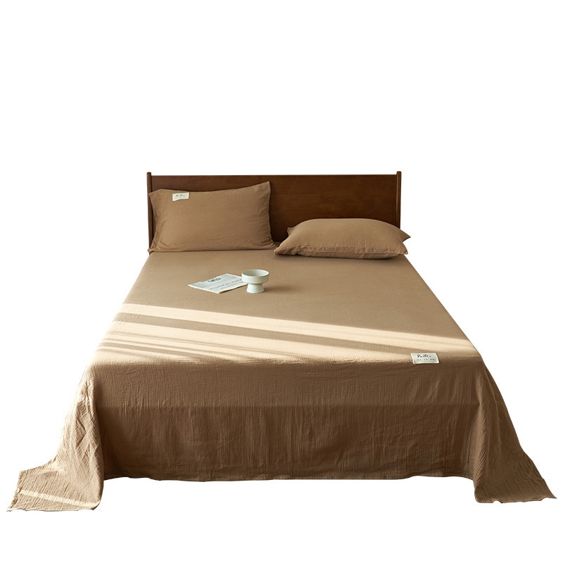 Una clase de madres y bebés sábanas de algodón de doble hilo 100% algodón completo colcha de almohada de tres piezas de color sólido al por mayor