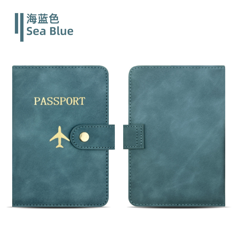 Múltiple tarjeta de protección de pasaporte Este conjunto de clip de pasaporte de cuero pu borde de cuero función de almacenamiento de certificado bolsa pequeña bolsa de pasaporte