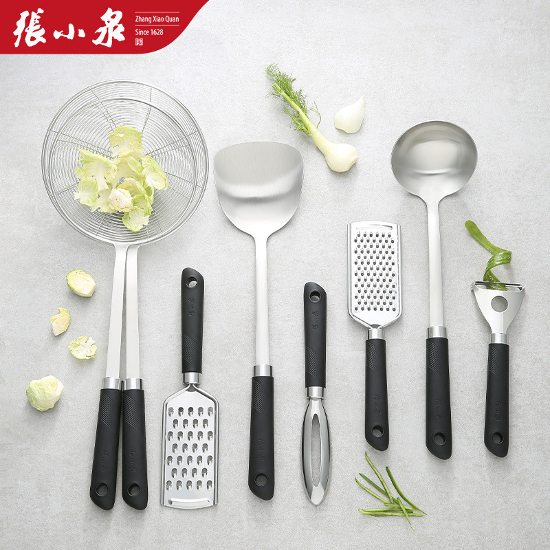 Zhang Xiaoquan ステンレス鋼セットキッチン用品スパチュラ火傷防止スプーンフルセット家庭用調理スパチュラキッチンスパチュラスープスプーン|undefined