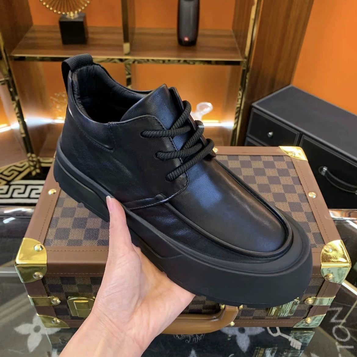 Весенний новый мужской ручной работы онлайн повседневная кожаная обувь мужской ретро шнуровка с мягким подошвом