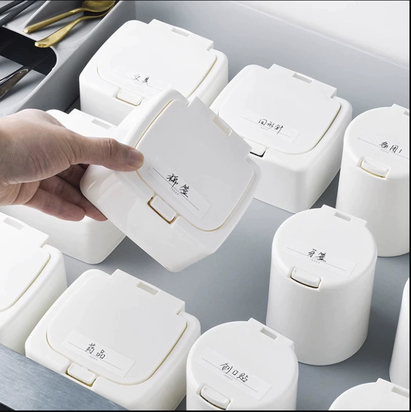 Пылезащитный ящик для хранения ватных палочек, настольный всплывающий ящик для хранения, ящик для хранения мелочей в японском стиле, небольшая коробка для хранения мелких предметов с крышкой