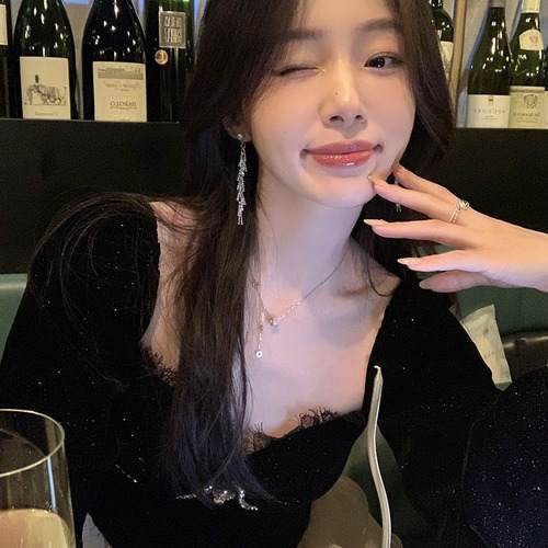 Wheat tassel earrings, feminine, high-end, light luxury, niche design earrings for women, 2024 new hot style earrings