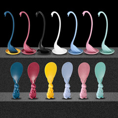 Japanese francfranc swan with tray standing spoon cross-border creative wheat hot-selling swan spoon