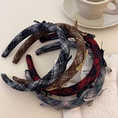 学院风格纹发箍女款头饰百搭复古气质外出发卡布艺压发细头箍发饰