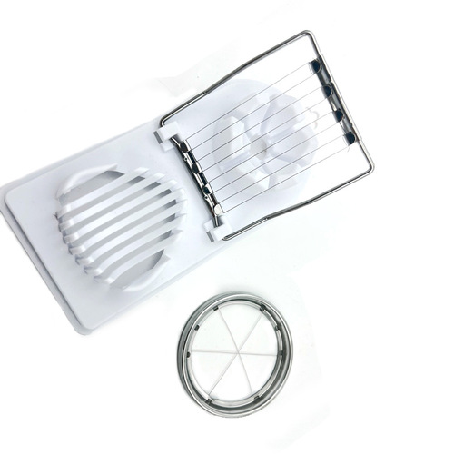 Egg cutter, egg cutter, stainless steel egg cutter 2-in-1, Japanese multifunctional bento egg cutter, double head cutter