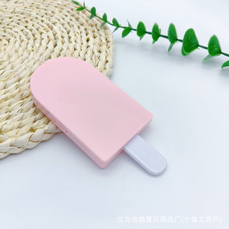 冰淇淋镜梳一体二合一手扶持镜少女心可爱卡通梳子印Logo补妆小镜|undefined