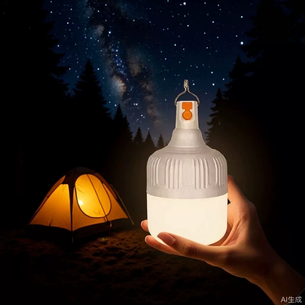 led应急灯泡地摊夜市摆摊灯户外露营可充电无线USB T泡节能