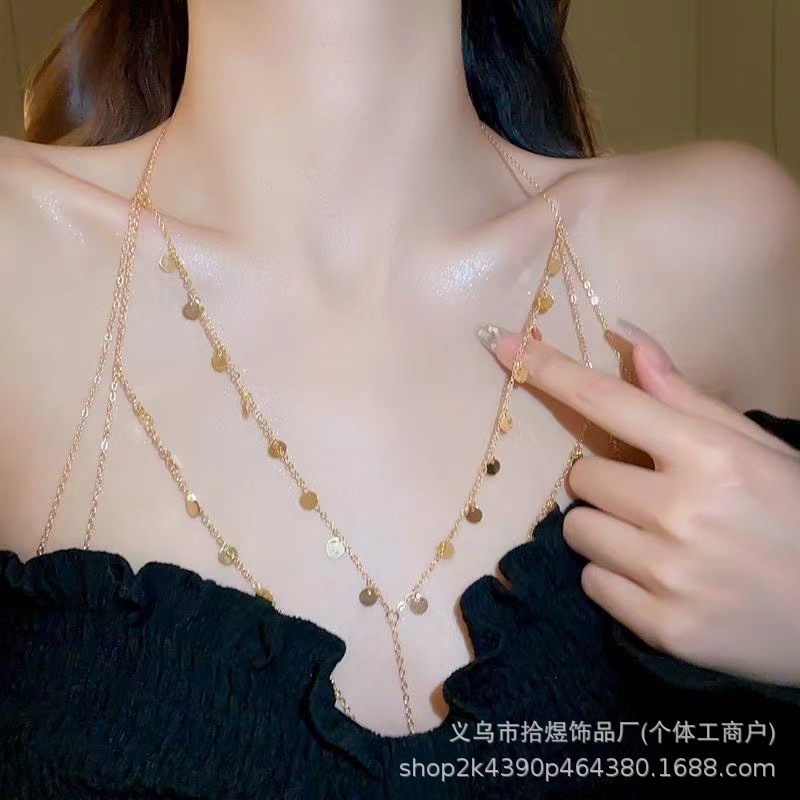 스타일 10 가슴 체인 골드