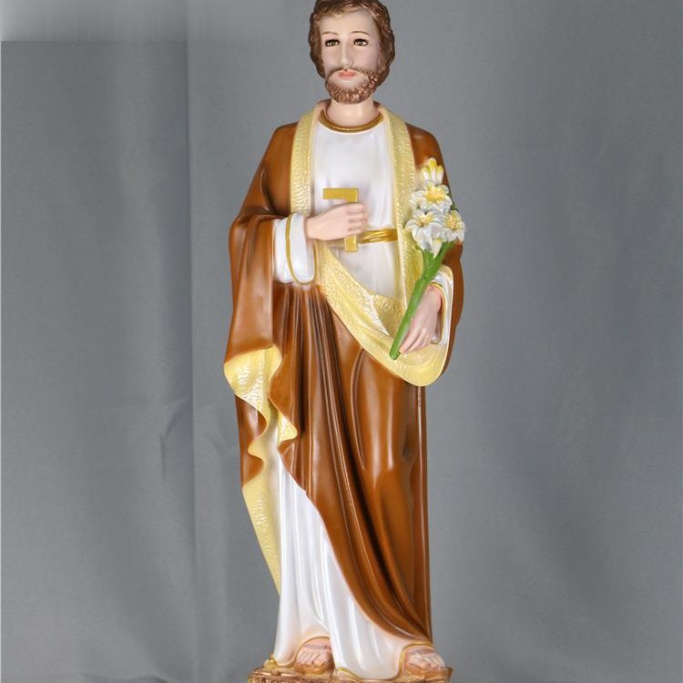 70cm San José Mirando la figura de la luz resina decoración de la iglesia de la casa