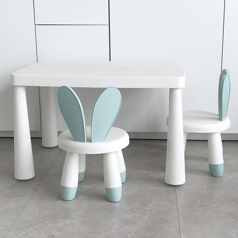 Kindergarten Tables and Chairs, Children's Table Set, Baby Toy Table, Plastic Study Desk, Bunny Chair, Nordic Style