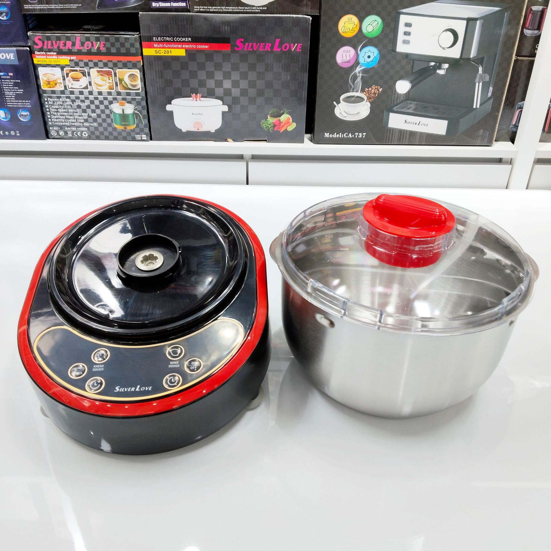 SILVER LOVE, máquina de masa eléctrica doméstica, máquina de masa inteligente y automática