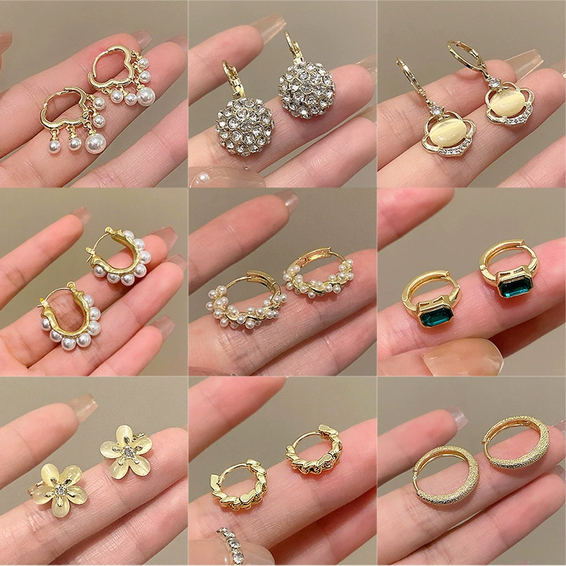 Серьги с Zircon из жемчуга, стиль роскоши, простой и элегантный дизайн