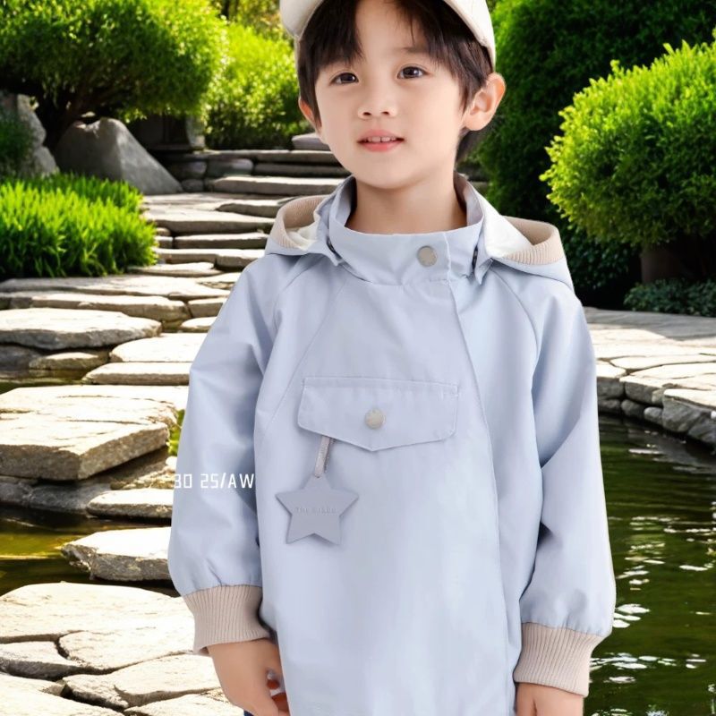 New Style Jacket for Babies, Spring and Autumn Wear, Korean-Style Windbreaker for Girls and Boys, Stylish Hooded Design with Tags, Cotton