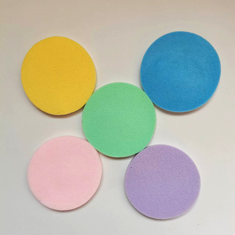 PVA cara lavado puff fabricante en stock suministro Caiwei tira de compresión cara lavado puff 12 tiras de agua remojo más grande