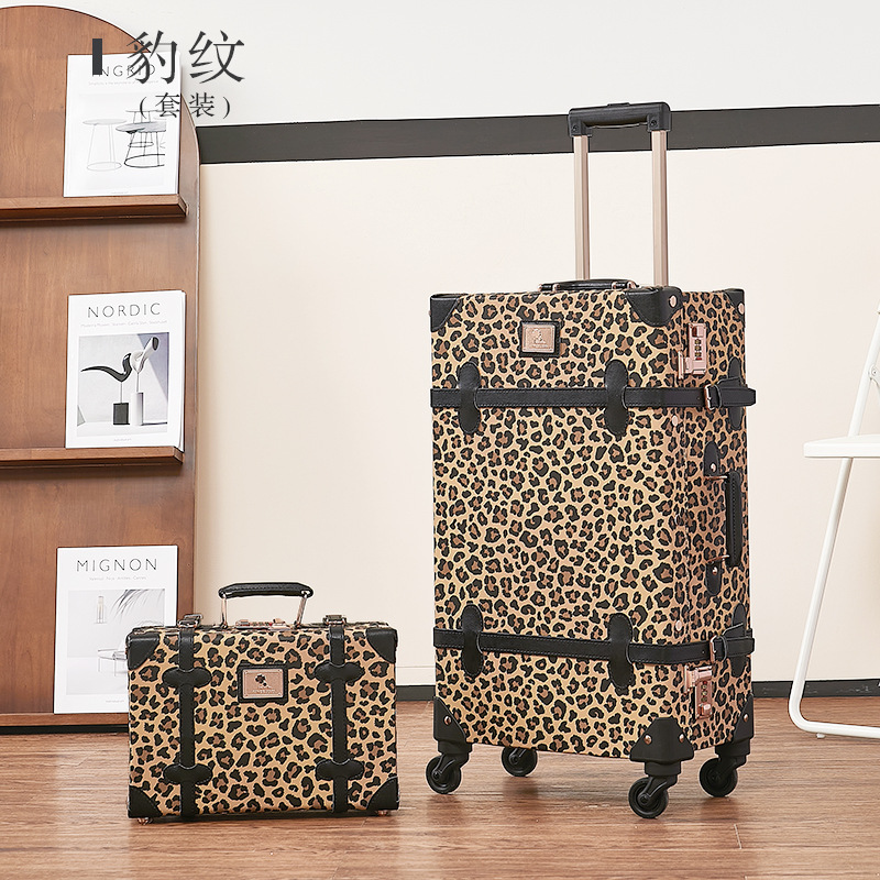 [Entrega de una pieza] Equipaje retro para mujeres ins Caja de carro pequeña de celebridad de Internet Estuche de embarque de 20 pulgadas para hombres